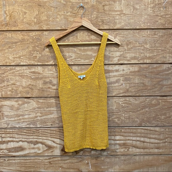 Madewell Tops - Madewell Monterey Sweater Tank, Yellow (M) NWOT